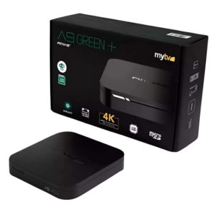 A9 GREEN PLUS 4K QHD ANDROID TV Box With 1 Year Subscription