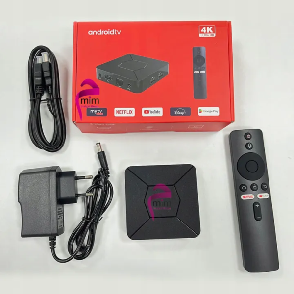 Android TV BOX OTT Red 4K QHD With 1 Year Subscription